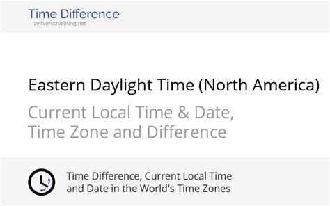 Current Time In EDT (Eastern Daylight Time (North America)).